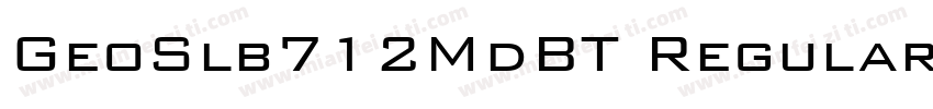 GeoSlb712MdBT Regular字体转换